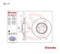 BREMBO Brake disc PRIME LINE - UV Coated internally vented 09.A426.21 Brake rotor,Brake discs VOLVO,V70 III (135),V60 (155, 157),S60 II (134)