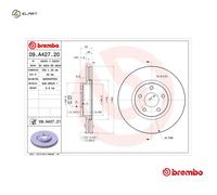 2x BRAKE DISC 09.A427.21 FOR FORD MONDEO/IV/Turnier Q4BA/KNBA 2.2L SEBA 2.3L