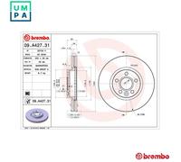 BREMBO 09.A427.31 Brake disc