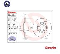 2x BRAKE DISC 09.A430.11 FOR PEUGEOT EXPERT/Platform/Chassis/Van/TEPEE 407 1.6L