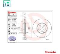 2x BRAKE DISC 09.A447.11 FOR MERCEDES-BENZ M272.944/943 3.0L M 112.917 2.6L 6cyl