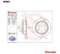 2x BRAKE DISC 09.A450.11 FOR MITSUBISHI PAJERO/IV/SHOGUN/Van/III/Canvas/Top 3.2L