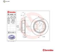 2x BRAKE DISC 09.A450.11 FOR MITSUBISHI PAJERO/IV/SHOGUN/Van/III/Canvas/Top 3.2L