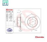 2x BRAKE DISC 09.A451.10 FOR NISSAN PATROL/GR/V/Wagon/Mk/II/IV/Station/ 2.7L