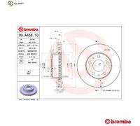 2x BRAKE DISC 09.A458.10 FOR PEUGEOT MANAGER/Platform/Chassis/Van/Bus BOXER 2.2L