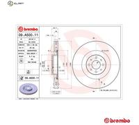 2x BRAKE DISC 09.A500.11 FOR LANCIA 939 B1.000 1.7L 4cyl DELTA III