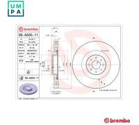2x BRAKE DISC 09.A500.11 FOR LANCIA 939 B1.000 1.7L 4cyl DELTA III