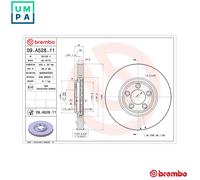 2x BRAKE DISC 09.A528.11 FOR JAGUAR AJD 2.7L JB 2.5L AJ-V6 3.0L AJ25 2.5L 6cyl