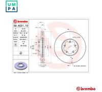 BREMBO 09.A531.10 Brake disc