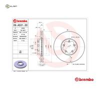 Brembo 09.A531.20 Brake Disc Front 300mm Outer Diameter Fits Ford Transit