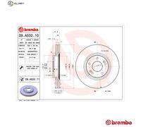 2x BRAKE DISC 09.A532.11 FOR HYUNDAI EMBERA/V ix35/SUV SONATA JM i40/CW NF 1.7L