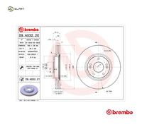 2x BRAKE DISC 09.A532.21 FOR HYUNDAI VELOSTER AVANTE i30/II ELANTRA/GT KIA