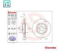 BREMBO 09.A532.21 Brake disc