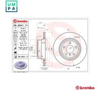 2x BRAKE DISC 09.A541.11 FOR BMW X5/SAV/E53 M62B46 4.6L N62B44A 4.4L N62B48 4.8L