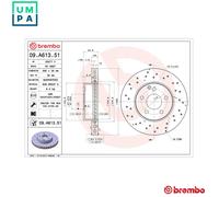 Brembo 09.A613.51 Front UV Coated Brake Disc - Set of 2
