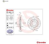 2x BRAKE DISC 09.A652.1X FOR SKODA OCTAVIA/Combi VW NEW/BEETLE GOLF/IV/Mk 1.8L