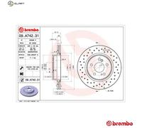 2x BRAKE DISC 09.A742.31 FOR MERCEDES-BENZ M119.982/972 6.0L M 113.985 5.4L SL