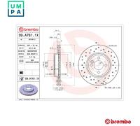 2x BRAKE DISC 09.A761.1X FOR MINI CLUBMAN N12 B14 A 1.4L 9HZ /W16 D16 1.6L 4cyl