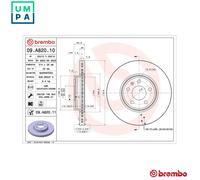 2x BRAKE DISC 09.A820.11 FOR AUDI A4/S4 A5/S5 CAEB/CPMA/CDNC/CDNB/CFKA 2.0L 4cyl