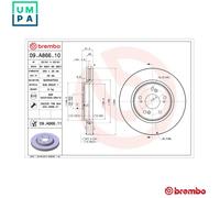 2x BRAKE DISC 09.A866.11 FOR HONDA K24Z8/K24Z1 2.4L K24V6 2.4L R20A7 2.0L 4cyl