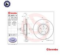 2x BRAKE DISC 09.A870.11 FOR SUBARU OUTBACK LEGACY/V/Station/Wagon/IV LIBERTY