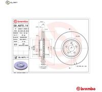 2x BRAKE DISC 09.A870.11 FOR SUBARU OUTBACK LEGACY/V/Station/Wagon/IV LIBERTY