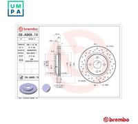 2x BRAKE DISC 09.A968.1X FOR MAZDA FORD ZJ-46/VE 1.3L Y404 1.4L Y655/Y661 1.6L