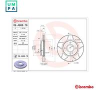 2x BRAKE DISC 09.A968.76 FOR FORD AUSTRALIA M1JE 1.0L 3cyl FIESTA Hatchback 1.6L