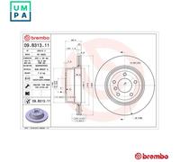 2x BRAKE DISC 09.B313.11 FOR BMW 5/E61/E60 N52B25A 2.5L M57D30 N53B30A N52B30