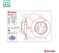 BREMBO 09.B313.11 Brake disc