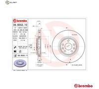 BREMBO 09.B352.11 Brake disc