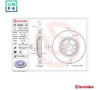 2x BRAKE DISC 09.B352.11 FOR RENAULT CLIO/MIO/IV SCENIC/GRAND/III TALISMAN 1.6L