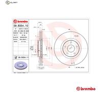 2x BRAKE DISC 09.B354.11 FOR RENAULT KOLEOS/SUV NISSAN 2TR702/703/700 2.5L 4cyl
