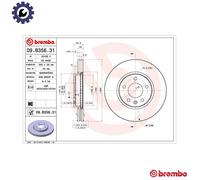 BREMBO 09.B356.31 Brake disc