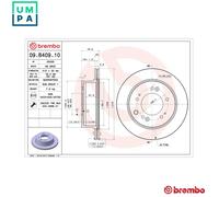 2x BRAKE DISC 09.B409.10 FOR KIA D4CB 2.5L 4cyl SORENTO IG6DB 3.3L 6cyl
