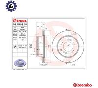 1X Brake disc BREMBO 09.B409.10 for KIA SORENTO I (JC) 2.5 2002-2011