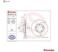 2x BRAKE DISC 09.B410.10 FOR NISSAN YD25DDTi/YD25K3LD-5MI 2.5L ZD30DDTi 3.0L