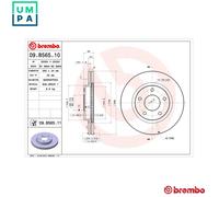 2x BRAKE DISC 09.B565.11 FOR NISSAN MR16 1.6L HR16DE 1.6L 4cyl TIIDA Hatchback