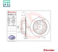 2x BRAKE DISC 09.B612.10 FOR HYUNDAI GRAND/H-1/STAREX/Travel/II/?? iLOAD/Cargo