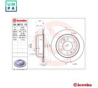 2x BRAKE DISC 09.B612.10 FOR HYUNDAI GRAND/H-1/STAREX/Travel/II/?? iLOAD/Cargo