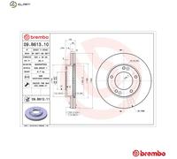 2x BRAKE DISC 09.B613.11 FOR KIA D4CB 2.5L 4cyl SORENTO IG6DB 3.3L 6cyl