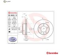 Brembo Front Brake Disc 09.b633.10 - Vented 302mm - Set of 2