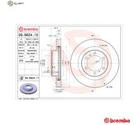 2x BRAKE DISC 09.B634.11 FOR LEXUS TOYOTA LAND/CRUISER/PRADO 1GR-FE 4.0L 6cyl GX