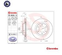 2x BRAKE DISC 09.B636.11 FOR MITSUBISHI PAJERO/IV/SHOGUN/Van PAJERO/SHOGUN 3.2L