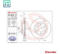 2x BRAKE DISC 09.B636.11 FOR MITSUBISHI PAJERO/IV/SHOGUN/Van PAJERO/SHOGUN 3.2L