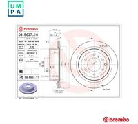 2x BRAKE DISC 09.B637.11 FOR MITSUBISHI PAJERO/IV/SHOGUN/Van PAJERO/SHOGUN 3.2L