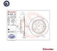 Brembo Prime Line UV Coated Vented Brake Disc 09.B637.11 - High Quality