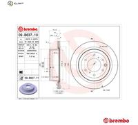 2x BRAKE DISC 09.B637.11 FOR MITSUBISHI PAJERO/IV/SHOGUN/Van PAJERO/SHOGUN 3.2L