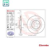 2x BRAKE DISC 09.B969.11 FOR AUDI A4/S4 A5/S5/Convertible A6/S6 CMFA/CAGA 2.0L