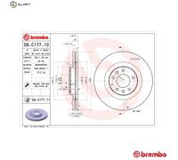 2x BRAKE DISC 09.C177.11 FOR MAZDA L3-VDT/L3K7 2.3L R2AA 2.2L 4cyl CX-7 SUV 3.5L